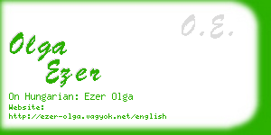 olga ezer business card